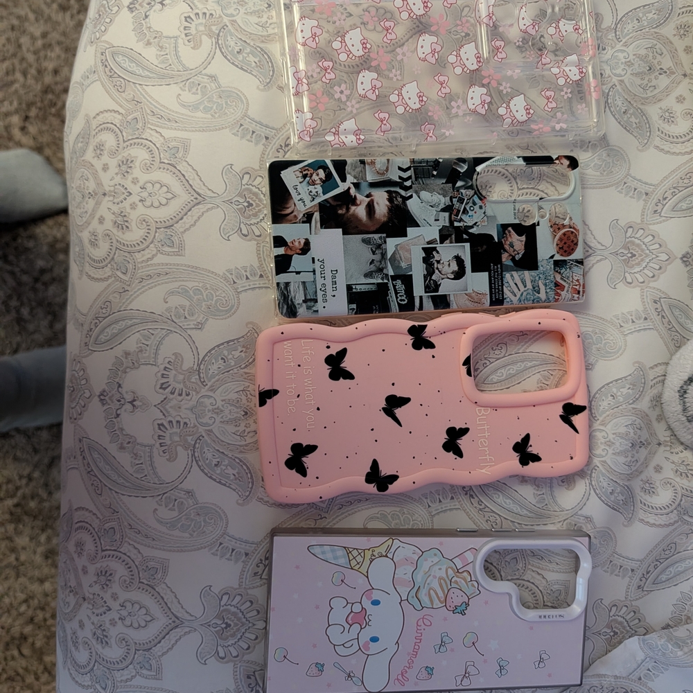 Pink Butterfly Phone Case For Samsung S 23 Ultra